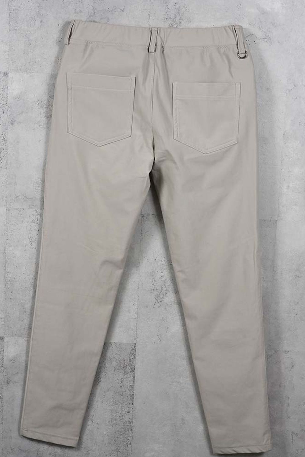 CHRIS EASY HEAT TUCK PANTS / 裏起毛 ナイロンストレッチ スラックスイージータックパンツ (グレージュ) (10月末入荷予定) ※オーダー締切：9月1日(月)18:00