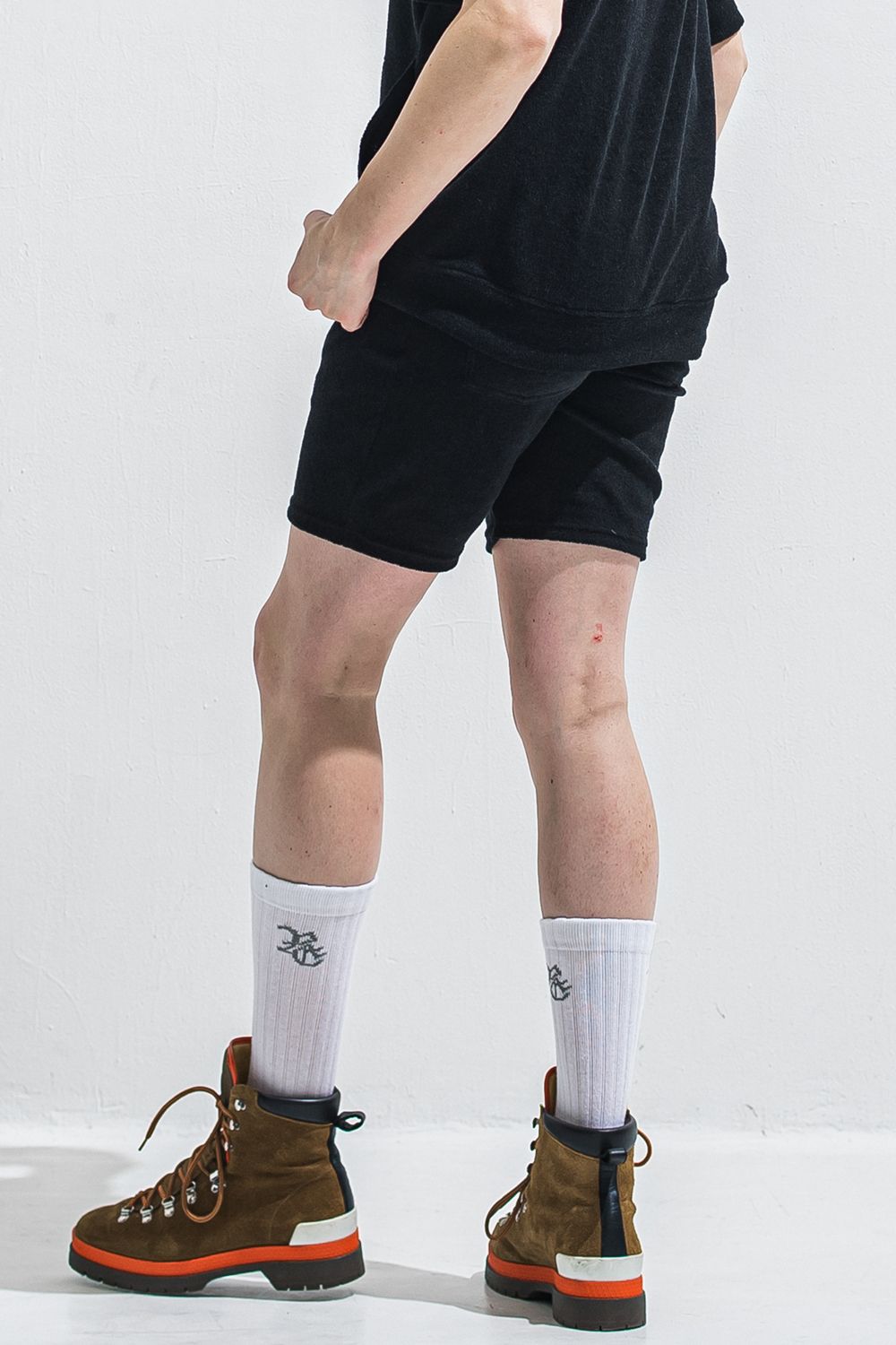 VINTAGE PILE SHORTS / パイル生地 ヴィンテージ風 ショートパンツ (ブラック) (5月中旬入荷予定) ※オーダー締切:2月15日(日)18時