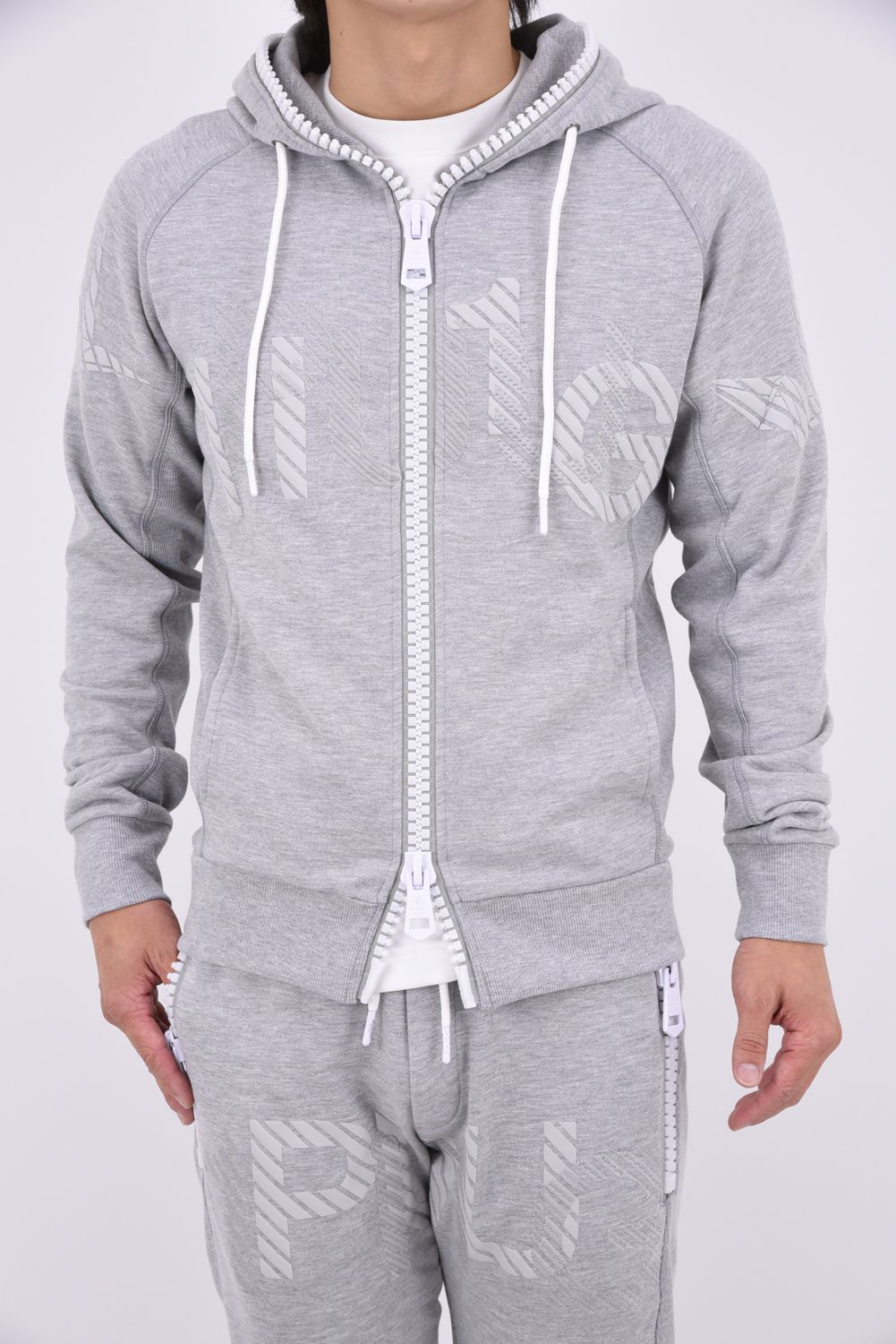【26AW】 TC FRENCH TERRY SHADOW LOGO HOODIE / フレンチテリー シャドウロゴ フーディー (グレー)
