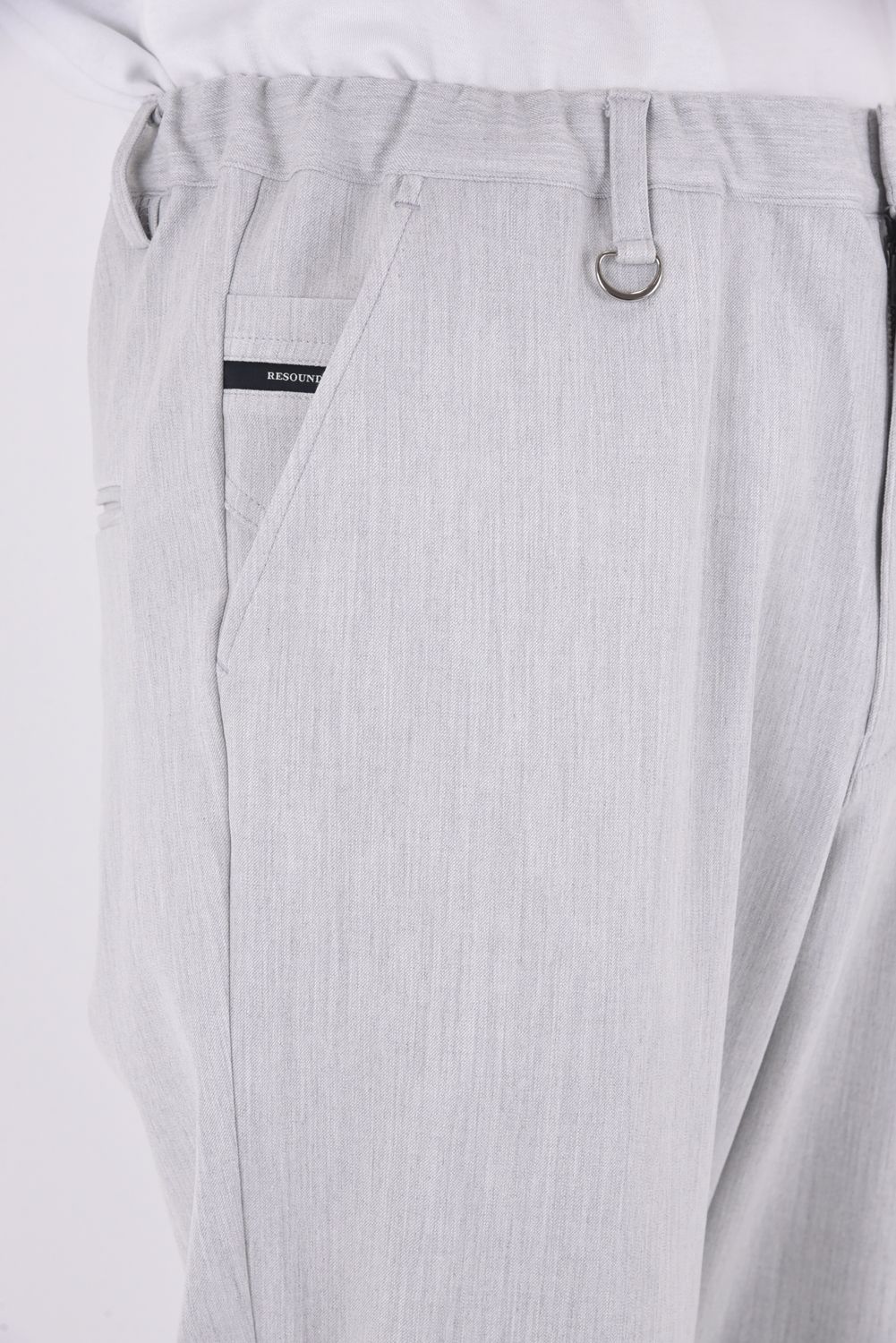 PAT WIDE EASY PANTS / ワイドテーパード イージースラックス (グレー)