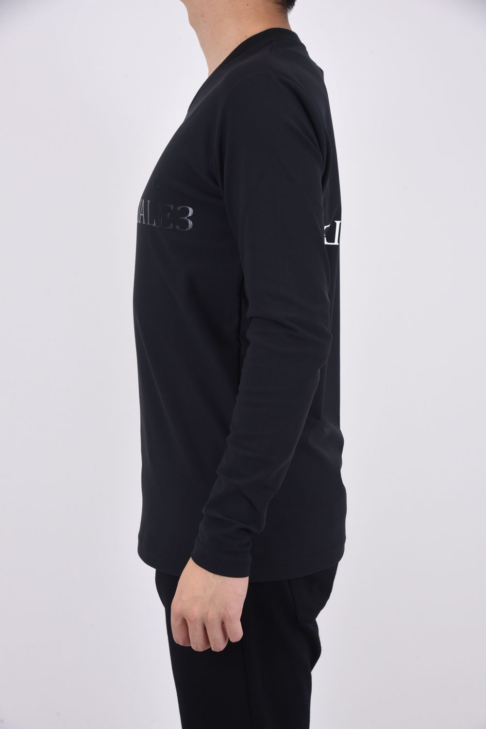 113 SPORT COMFORT HYBRID CUT L/S / 113ロゴ  プレミアム スムーストリコット ロングスリーブ ブラック
