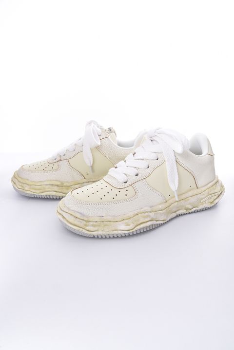 "WAYNE" OG Sole Cracking Leather Low-top Sneaker / オリジナルソール クラッキングレザー ローカットスニーカー ホワイト