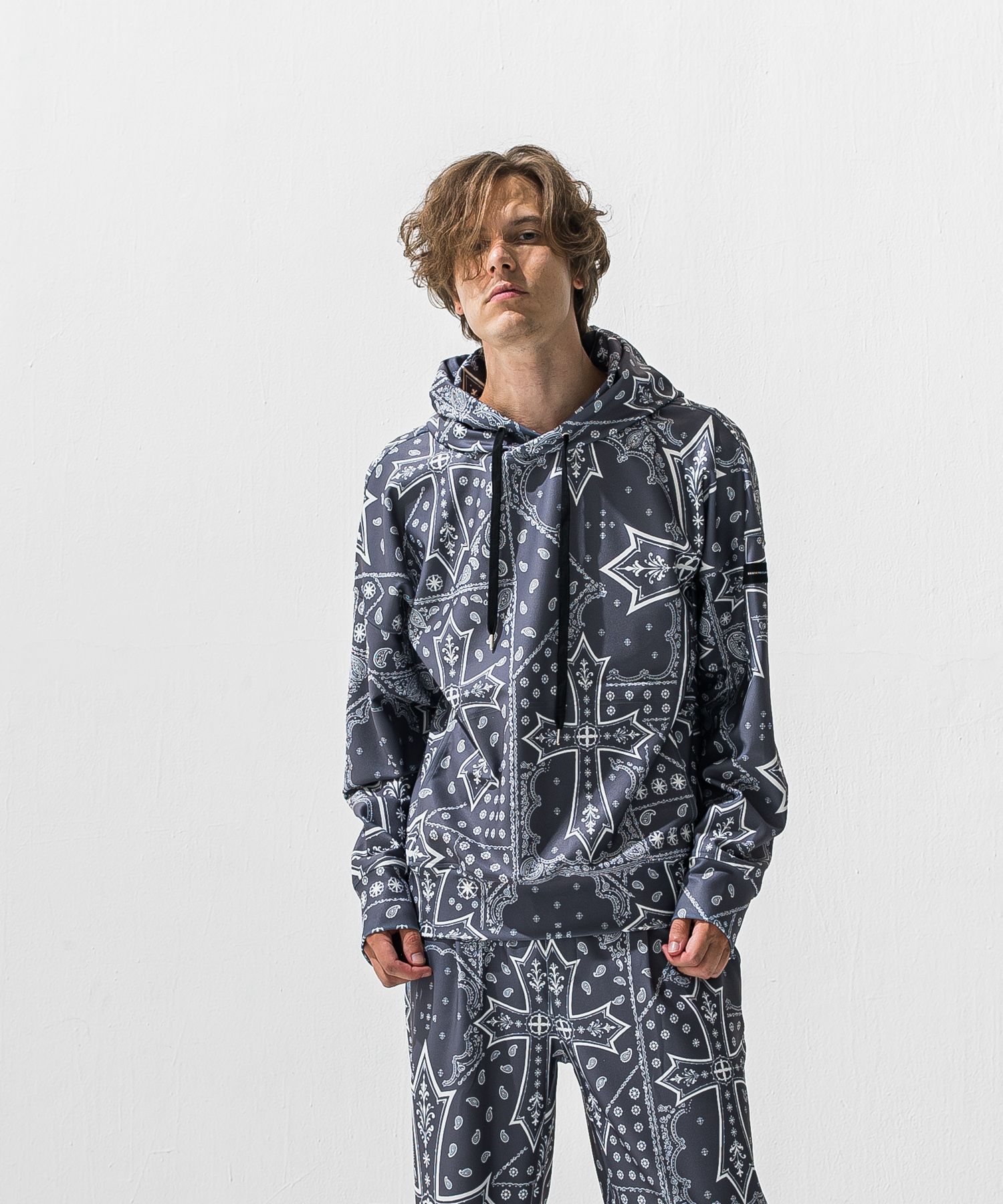 OVER HOODIE / トリコット オーバーパーカー (クロスグレー) (1月上旬入荷予定) ※オーダー締切:9月7日(月)17時