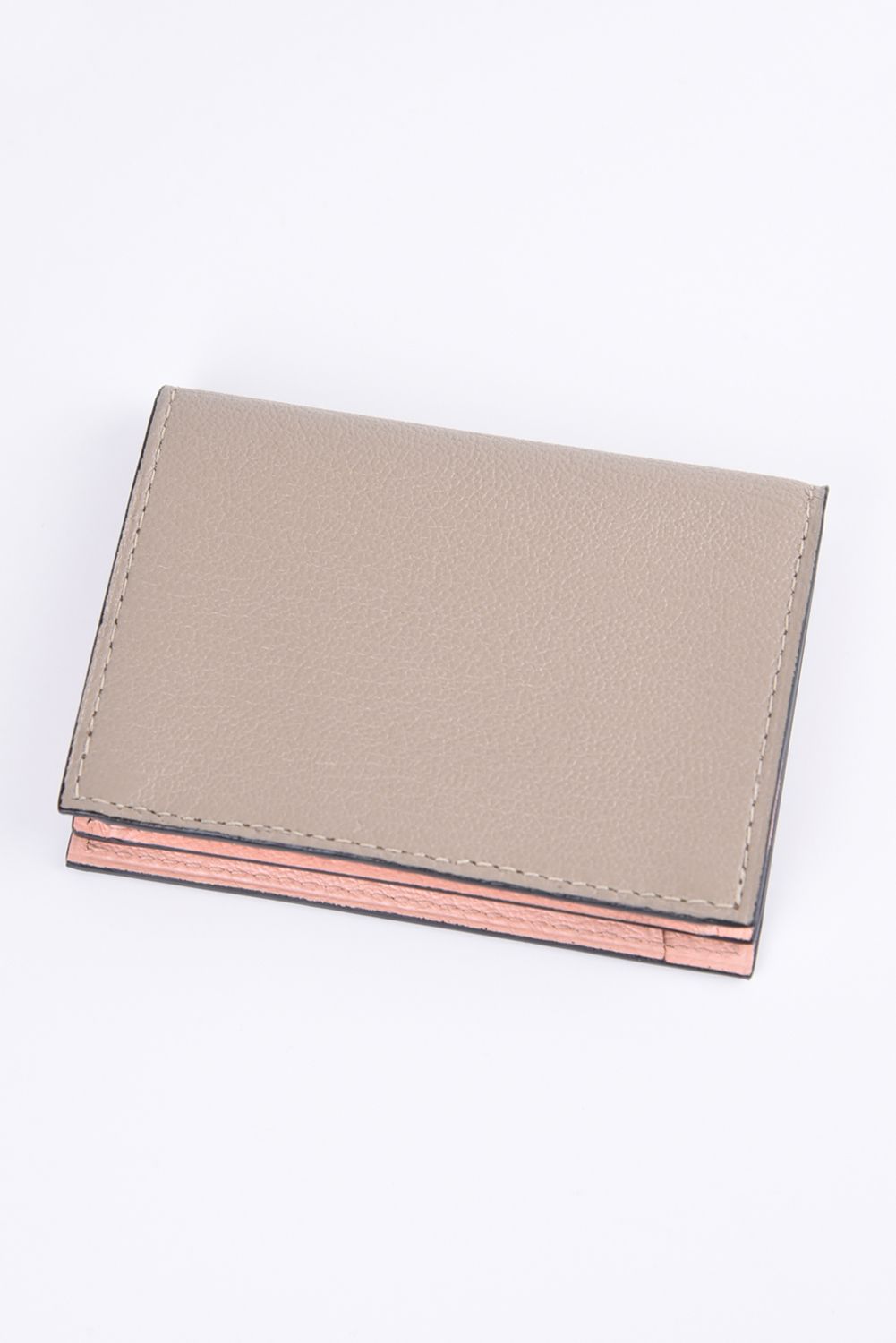 【残り1点】 BUSINESS CARD HOLDER / LA351GT 名刺入れ ページュ×ピンク