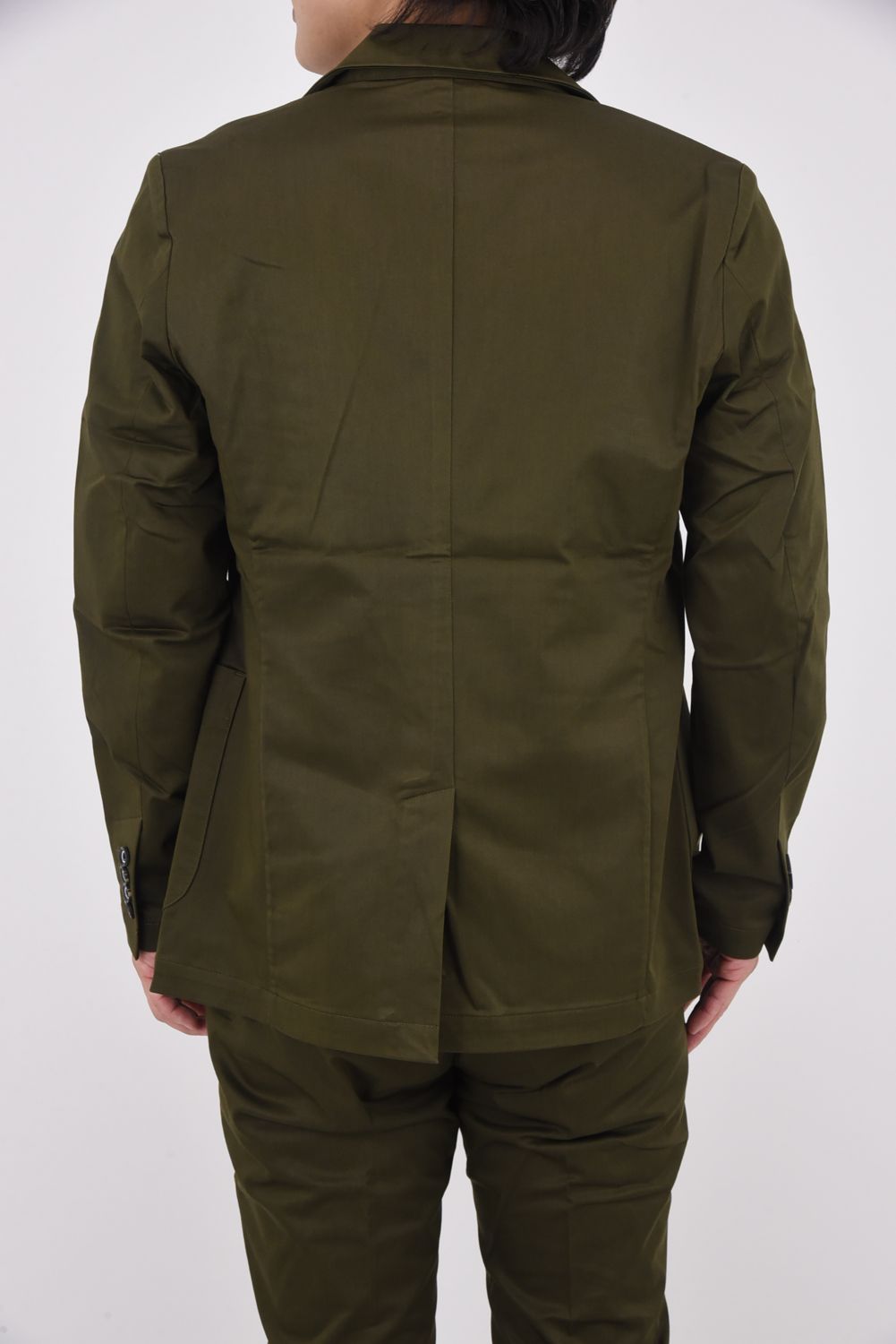 【25AW】 BRIGHT STRETCH JACKET & SLACKS / 微光沢素材 ストレッチジャケット&スラックスセットアップ (カーキ)
