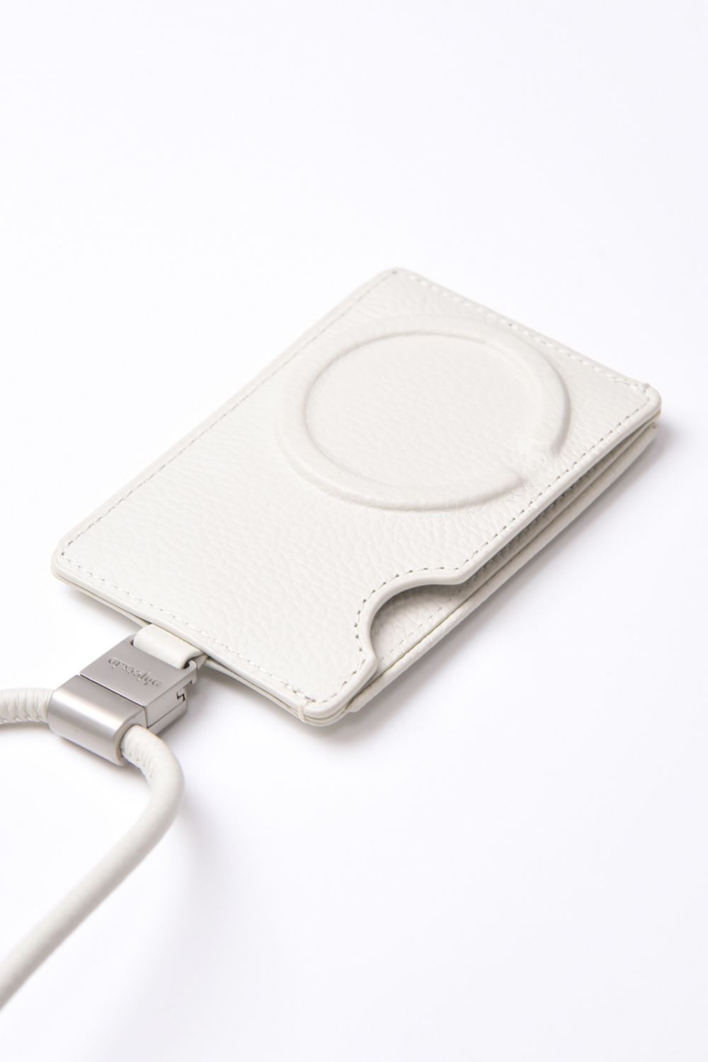 EXCHANGE-SHOULDER-CARDCASE-SET / ストラップ付き MagSafe対応 ショルダーコンポジションスリムカードケース (マシュマロ)