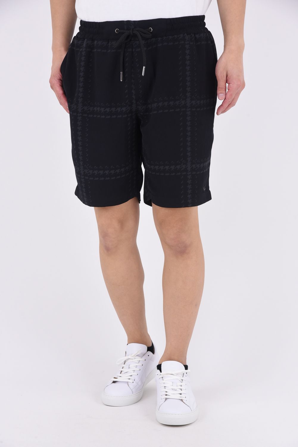 CHECKED ALOHA SHORTS / チェック アロハショートパンツ (ブラック)