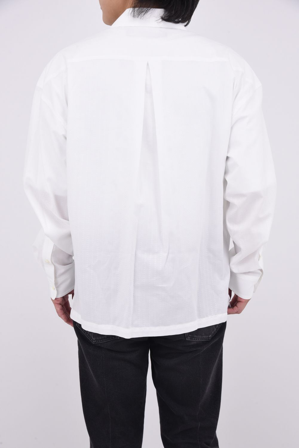 ZACK SHIRTS / Aラインシルエット オープンカラーシャツ ホワイト