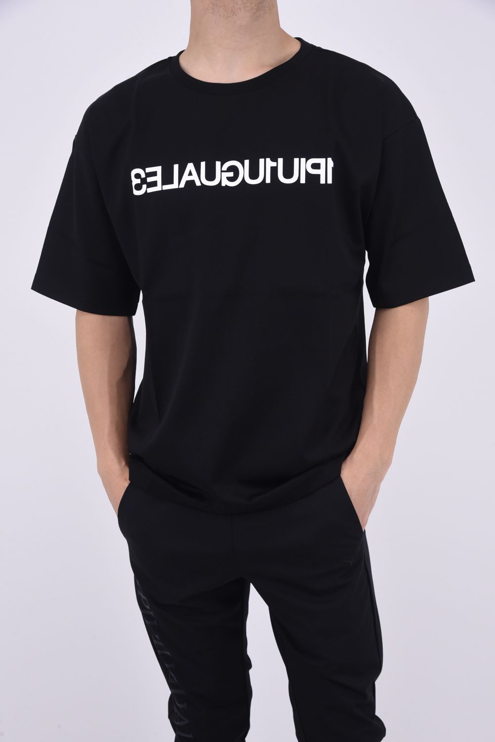113 MIRROR BIG T / 113ミラーロゴ クルーネック 半袖 Tシャツ ブルーブラック