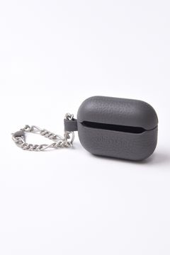 LEATHER AirPods Pro CASE WITH CHAIN / チェーン付レザーAirPods Proケース (グレー)