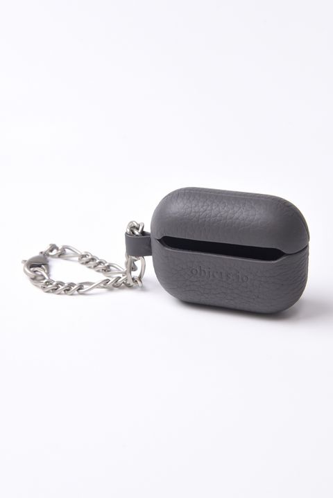 LEATHER AirPods Pro CASE WITH CHAIN / チェーン付レザーAirPods Proケース (グレー)