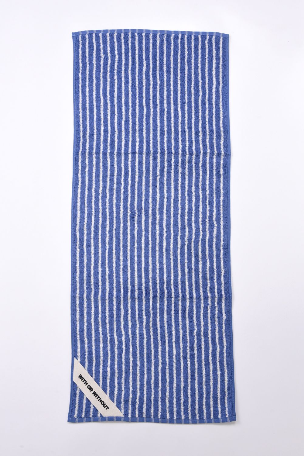 Face Towel / シルク混 フェイスタオル (ブルーストライプ)