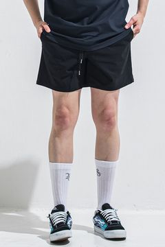 TV NYLON SHORTS / 高機能ナイロンマイクロファイバー リラックスショートパンツ (ブラック) (6月上旬入荷予定) ※オーダー締切:2月15日(日)18時