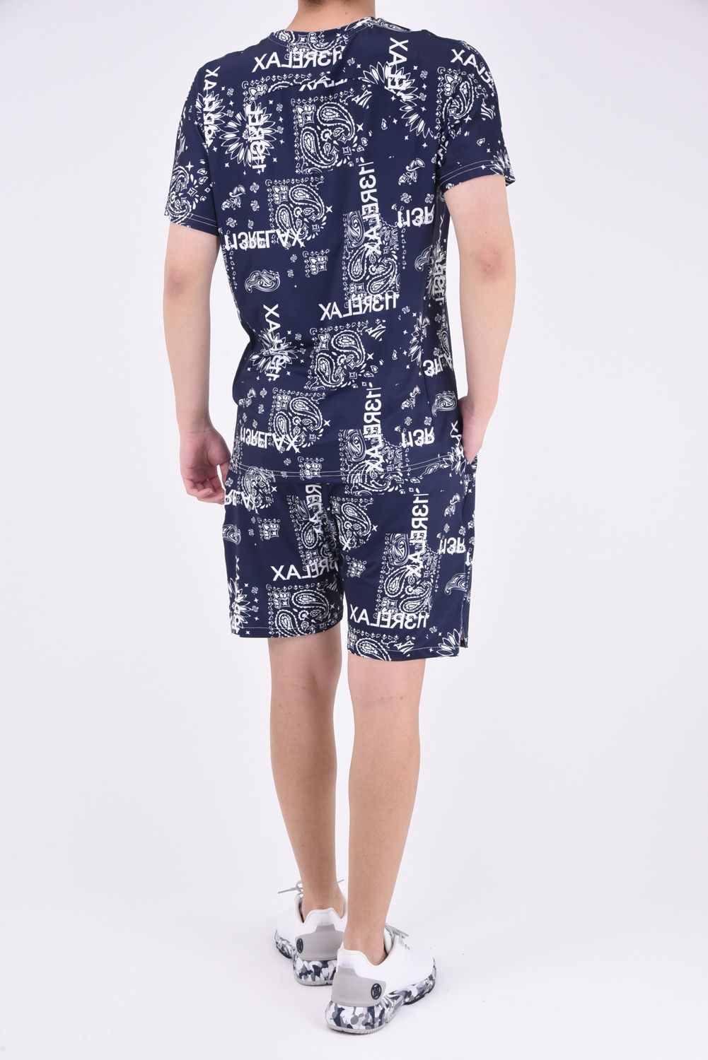 ALOHA PAISLEY T-SHIRTS / ペイズリー柄 半袖ラッシュガード ネイビー
