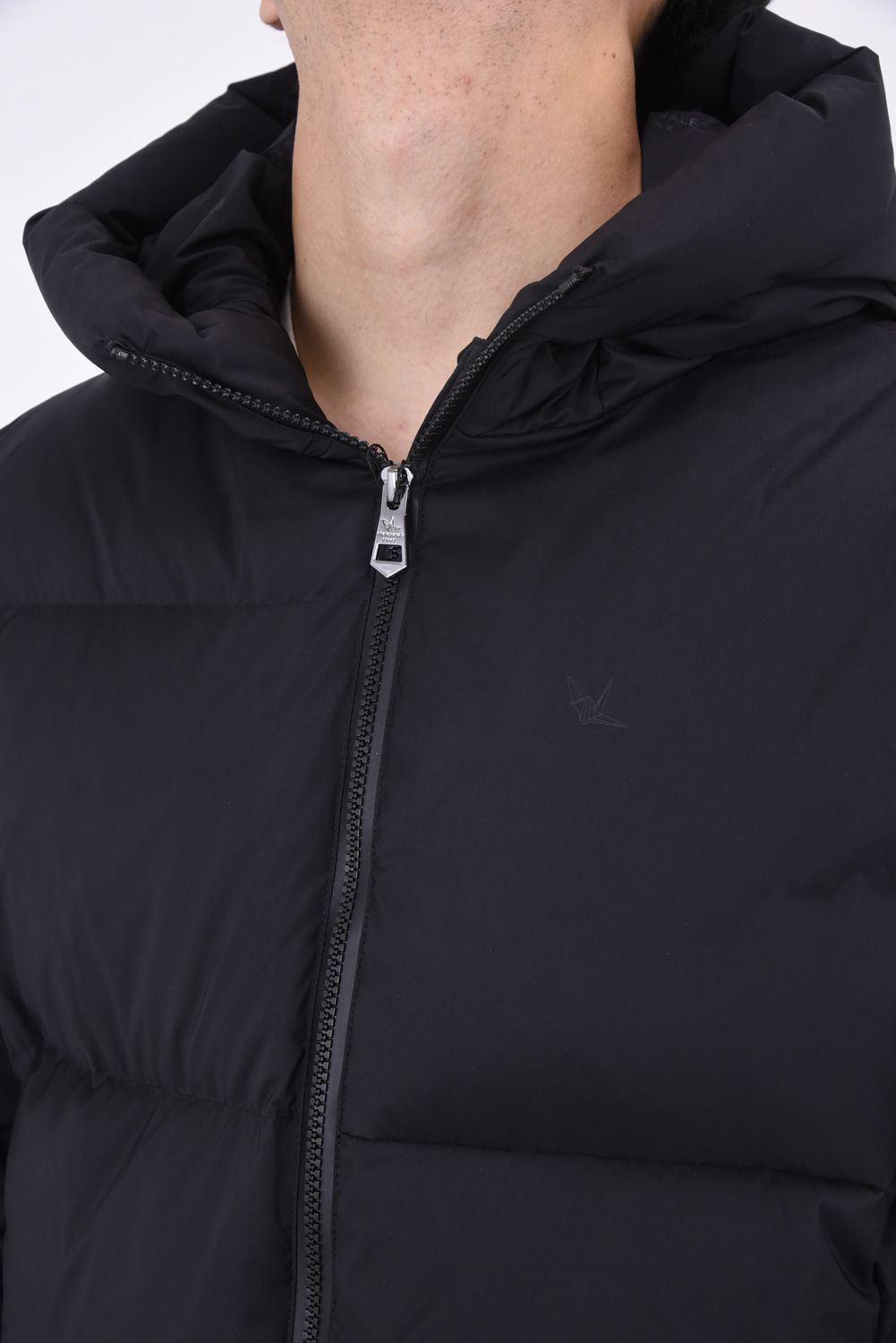 ZIP LOGO STRETCH DOWN JACKET / ジップロゴ ストレッチ ダウンジャケット ブラック
