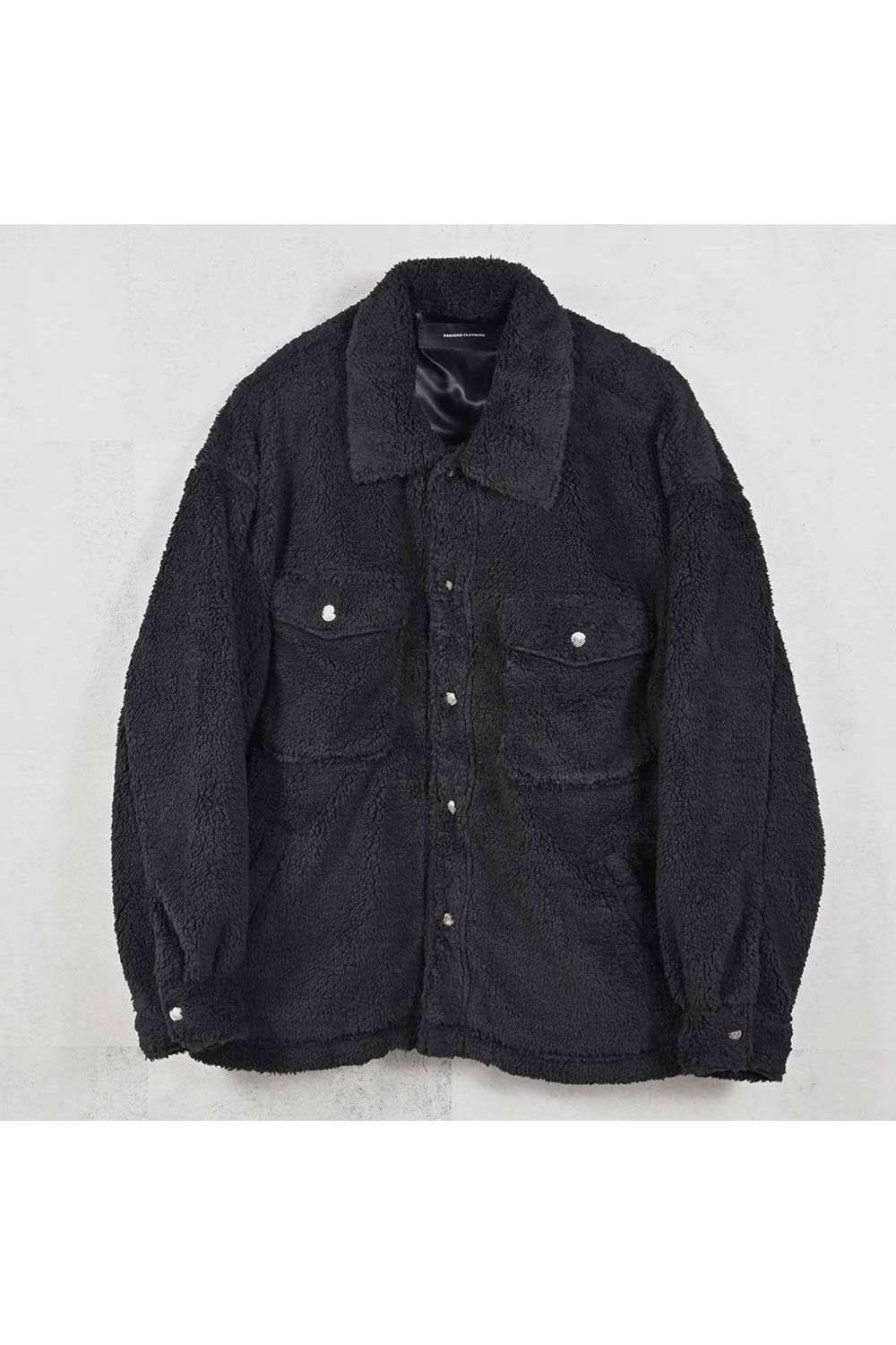 BOA OVER CPO / 【定番商品】 ドロップショルダー ボアブルゾン (ブラック) (11月上旬入荷予定) ※オーダー締切：9月1日(月)18:00