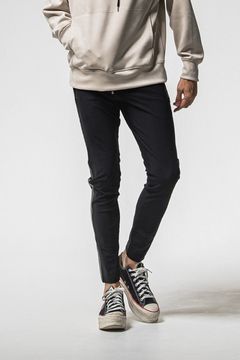 LEATHER LINE TRUCK PT / 高機能ナイロン レザー切り替えサイドライン トラックパンツ (ブラック/ブラック) (1月上旬頃入荷予定) ※オーダー締切：9月1日(月)18:00