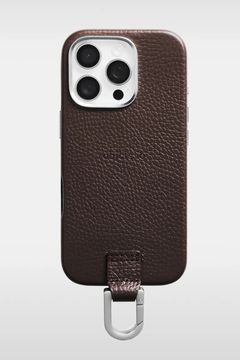 CARABINER-CASE / カラビナ付 iPhone レザーケース (ダークブラウン)