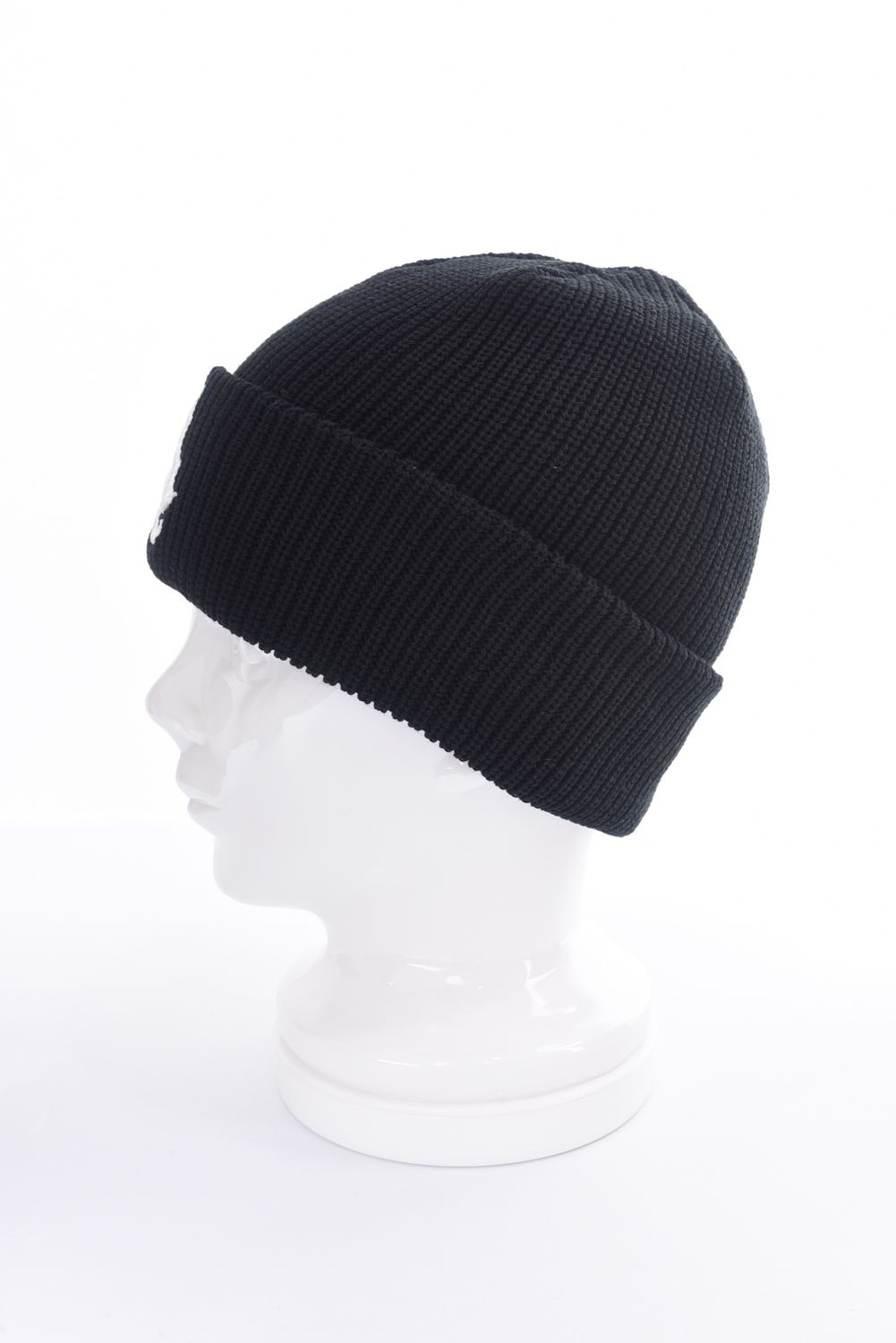 COTTON KNIT CAP / RCロゴ コットンニットキャップ （ブラック / ホワイト)