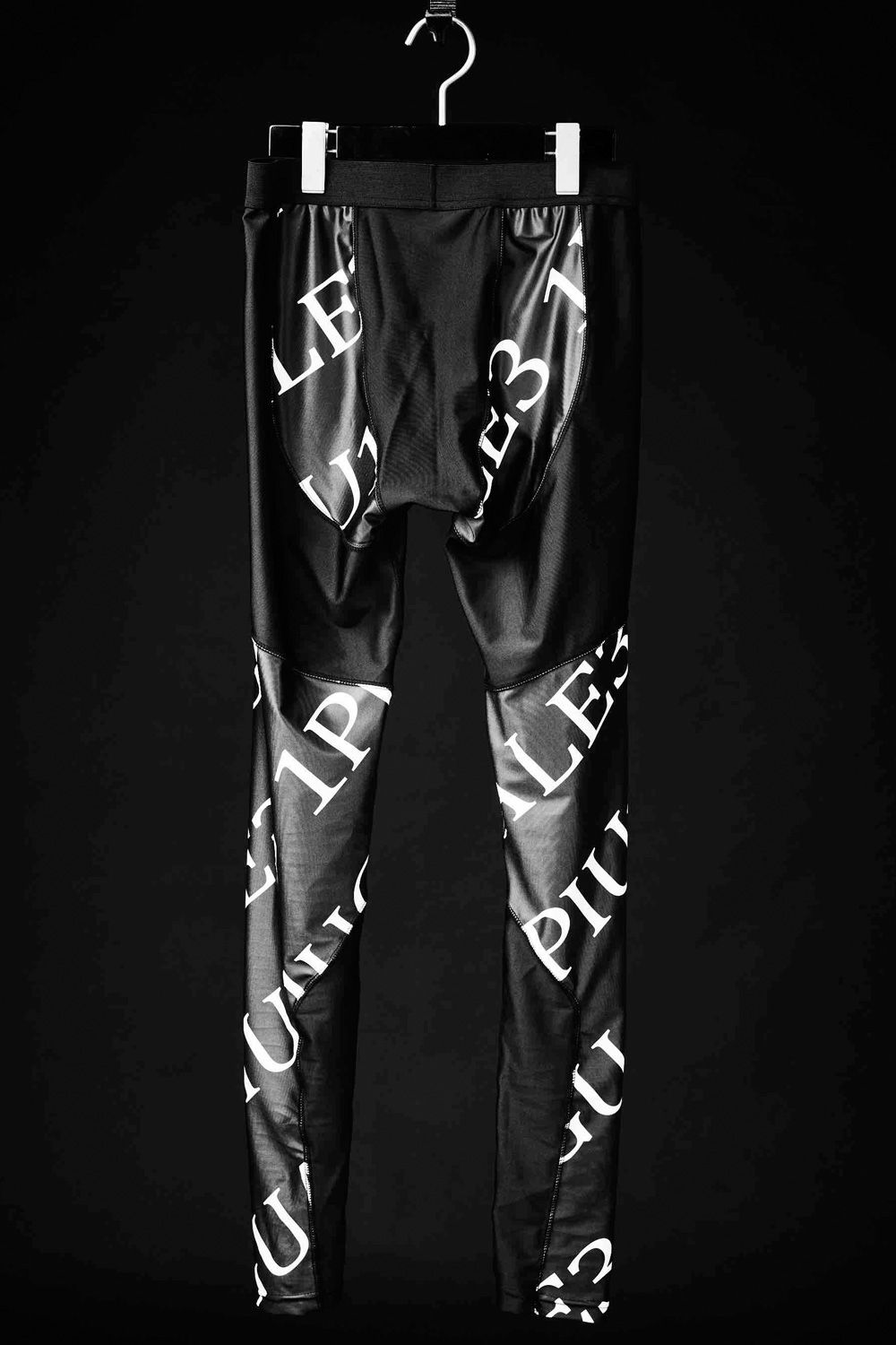 113SPORT LUXURY LEGGINS 113 LOGO TEXTILE / テキスタイル113ロゴ レギンス ブラック