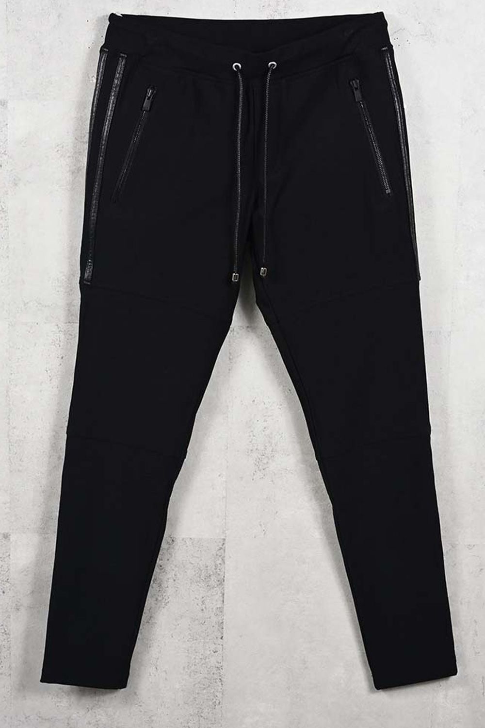 JOHNSON LINE HEAT PT / 【定番商品】 裏起毛 ハイブリットジャージー ラインパンツ (ブラック/ブラック) (10月末入荷予定) ※オーダー締切：9月1日(月)18:00