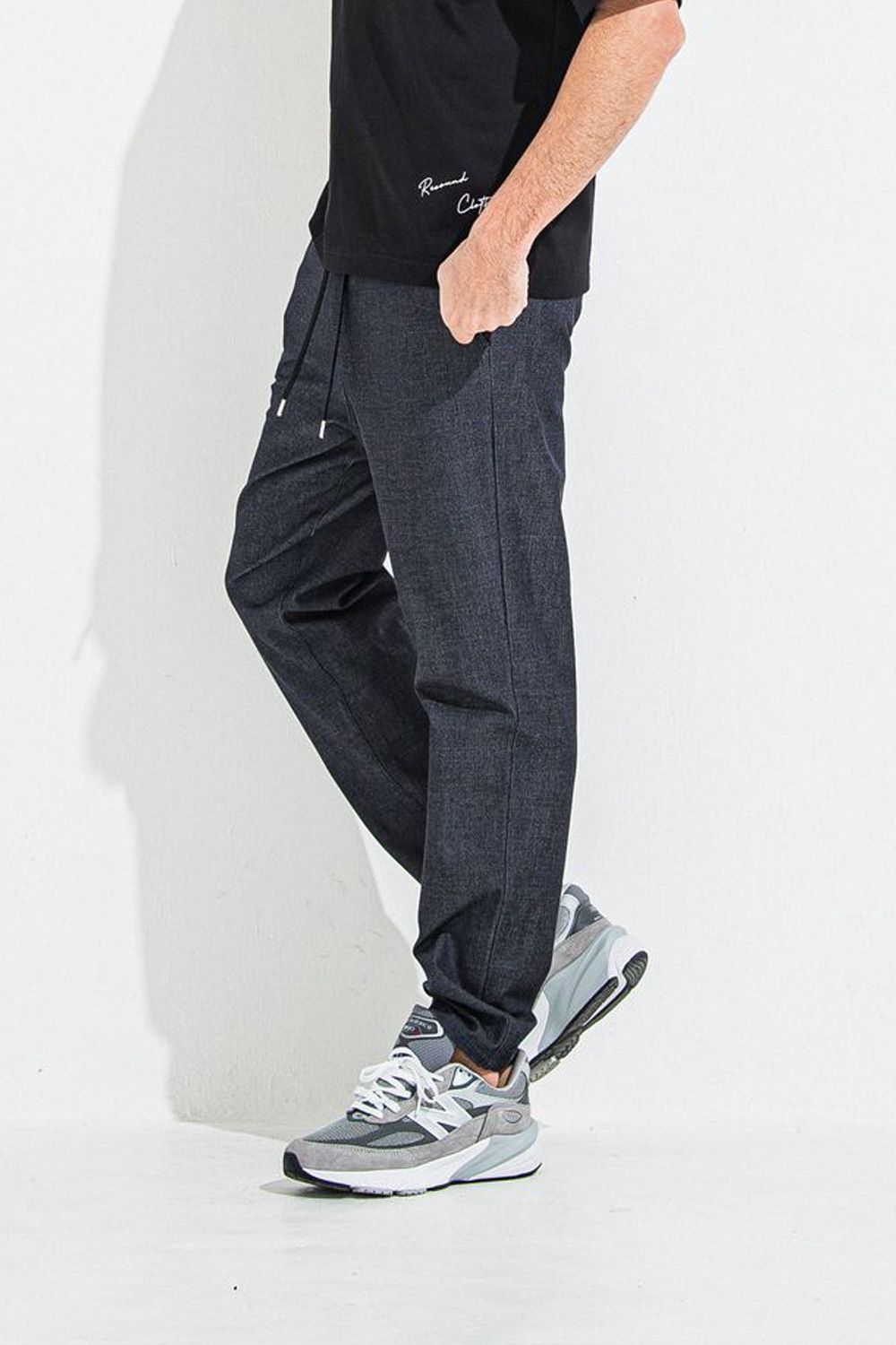 PAT WIDE EASY PANTS / ストレッチツイル ワイドテーパード イージースラックス デニム