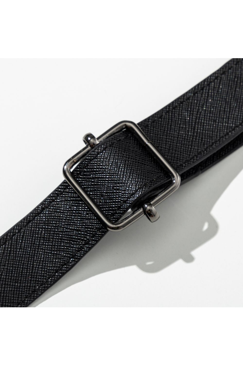 MINI SHOULDER POUCH / サフィアーノエコレザー ミニショルダーポーチ (ブラック) (12月中旬入荷予定)