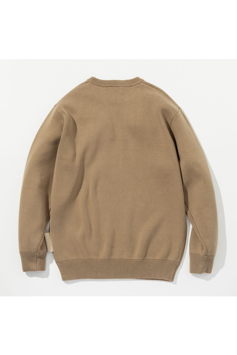 BIG PATCH BIG PIS NAME CREW NECK KNIT / ビッグパッチ ピスネーム クルーネックニット (ベージュ) (9月上旬入荷予定)