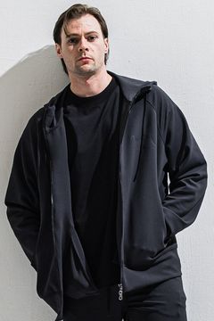 SIGN ZIP HOODIE / サインプリント ジップアップパーカー (ブラック) (2月上旬入荷予定) ※オーダー締切12/13(土)17:00