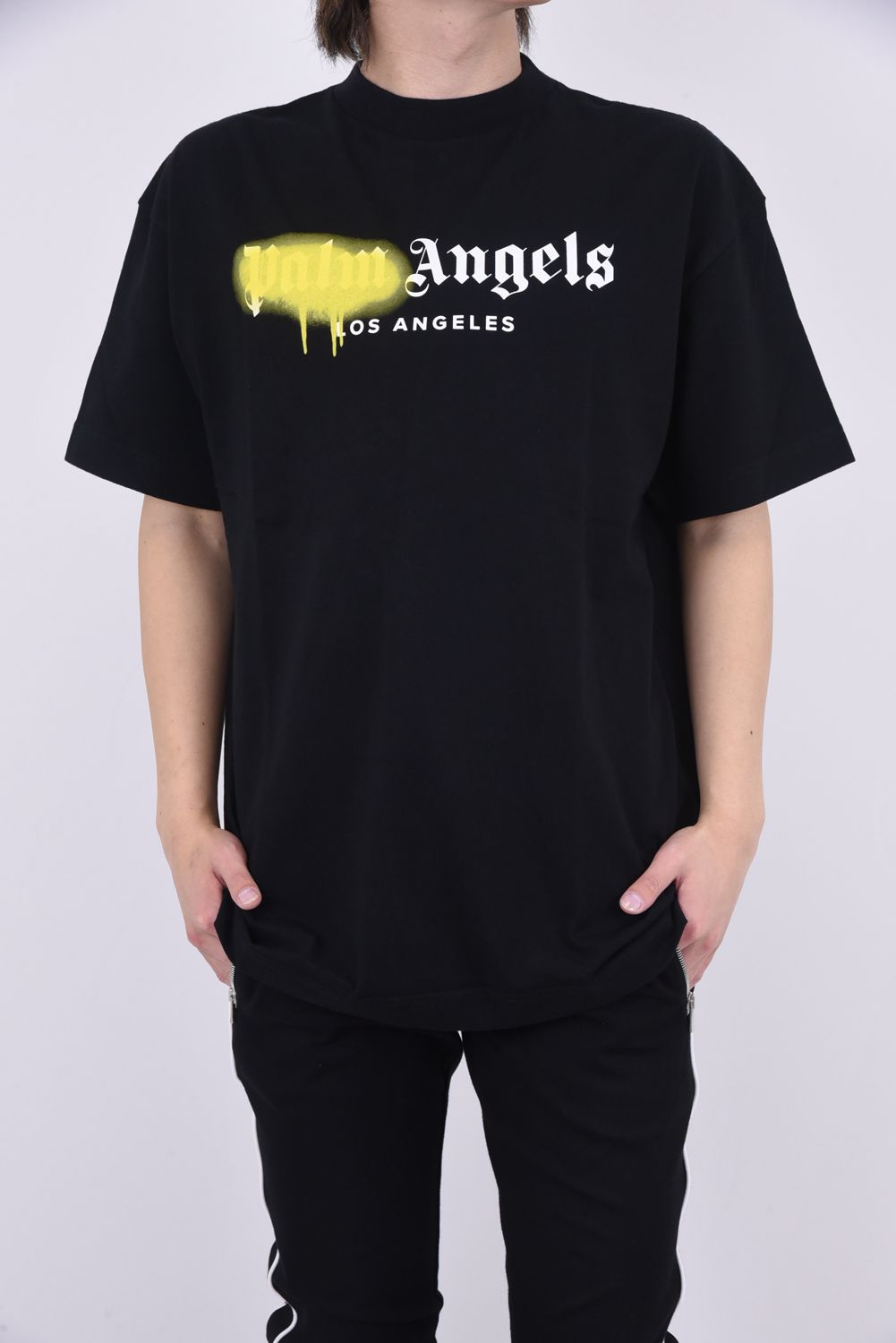 PALM ANGELS - LA SPRAYED LOGO T-SHIRT / ロゴプリント スプレー