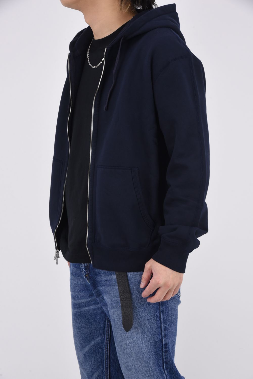 【国内正規品】【STANDARD FIT】 MIDWEIGHT TERRY ZIP HOODIE / ミッドウェイトテリー フルジップパーカー (ネイビー)