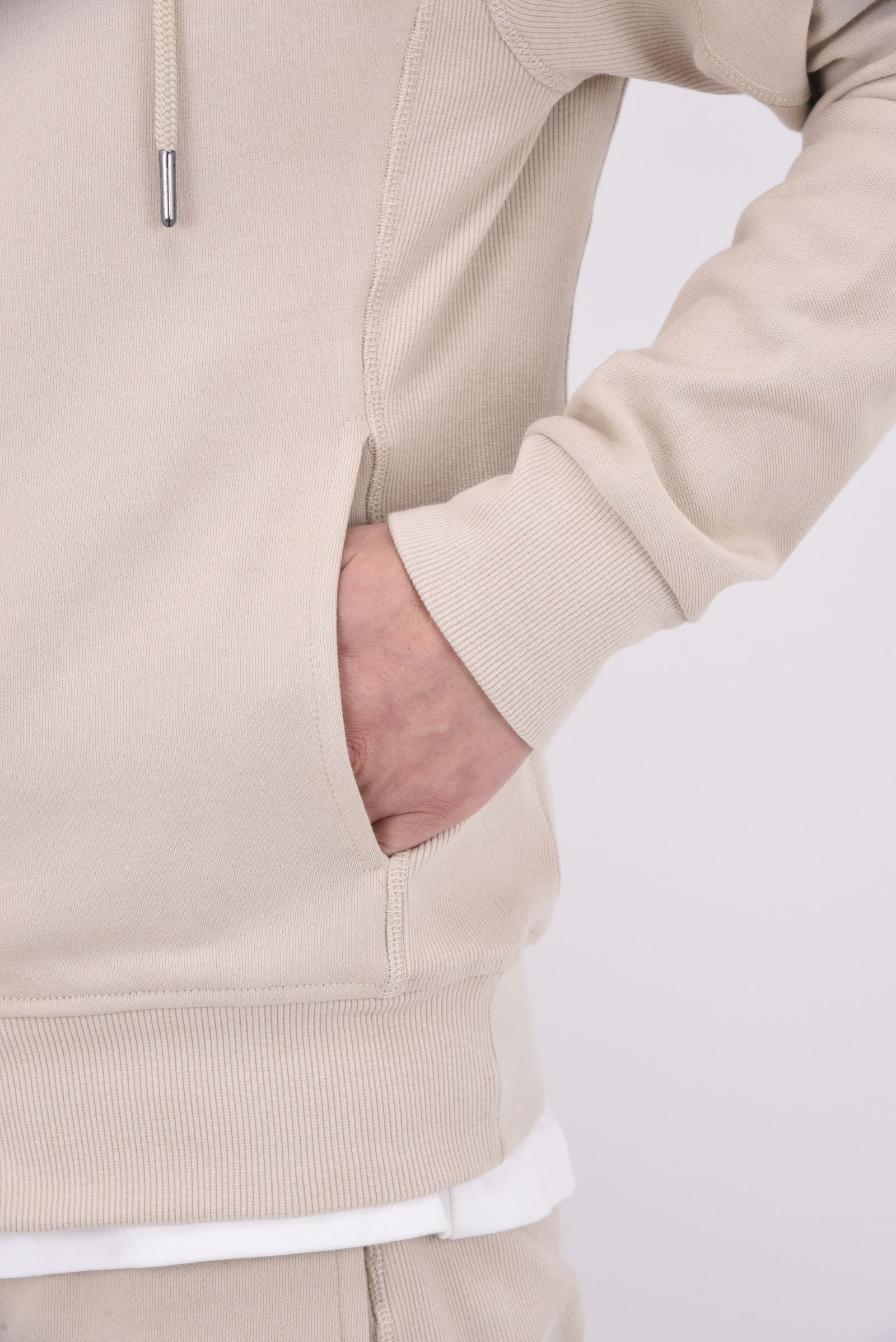 RHINESTONE LOGO HOODIE / ラインストーン ロゴ フーディ (ベージュ)