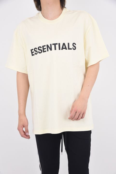 ESSENTIALS FRONT LOGO T-Shirt / フロント ロゴ 半袖 Tシャツ クリーム