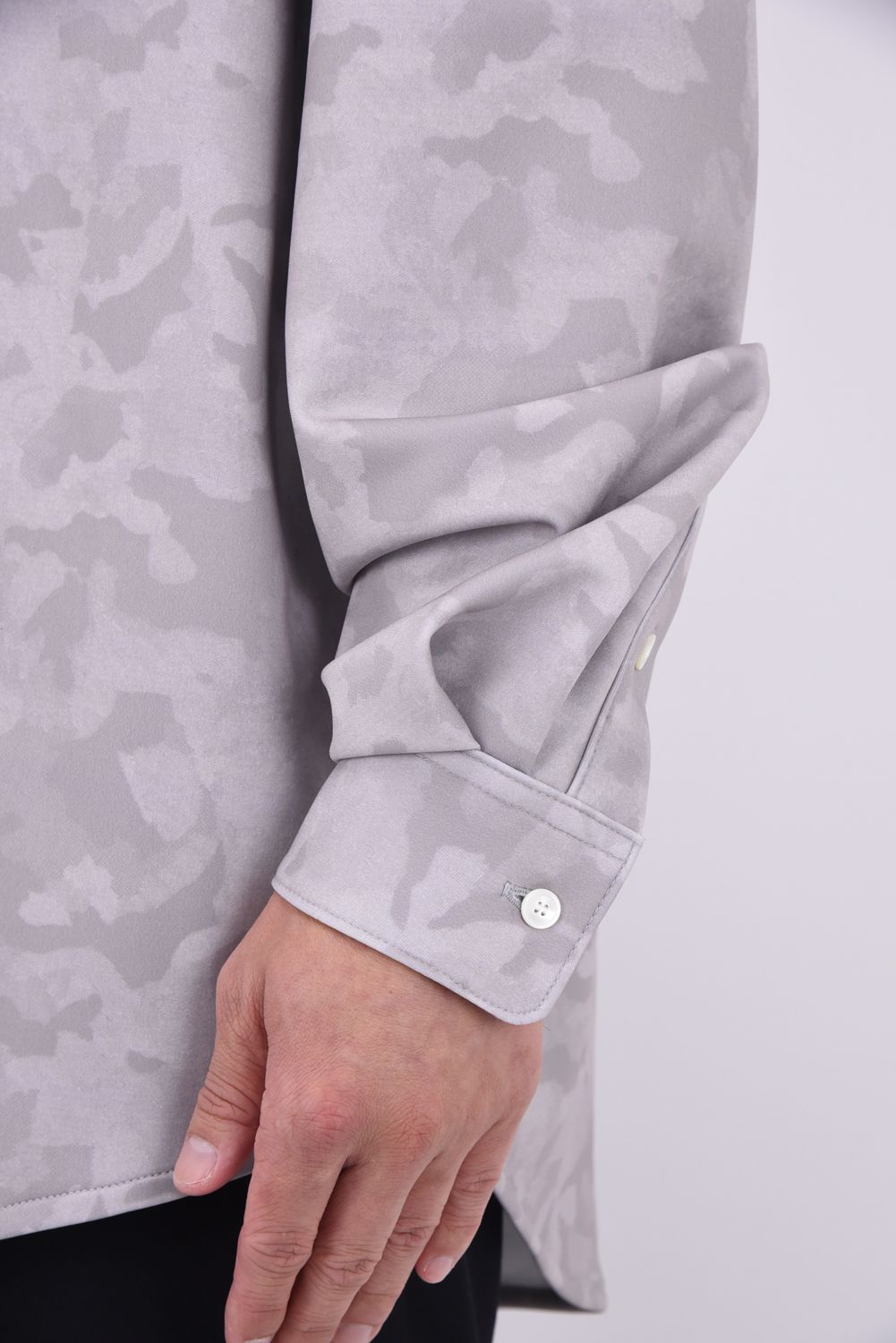 JERSEY JACK SHIRTS / 裏起毛 カモフラージュ ジャックシャツ グレー