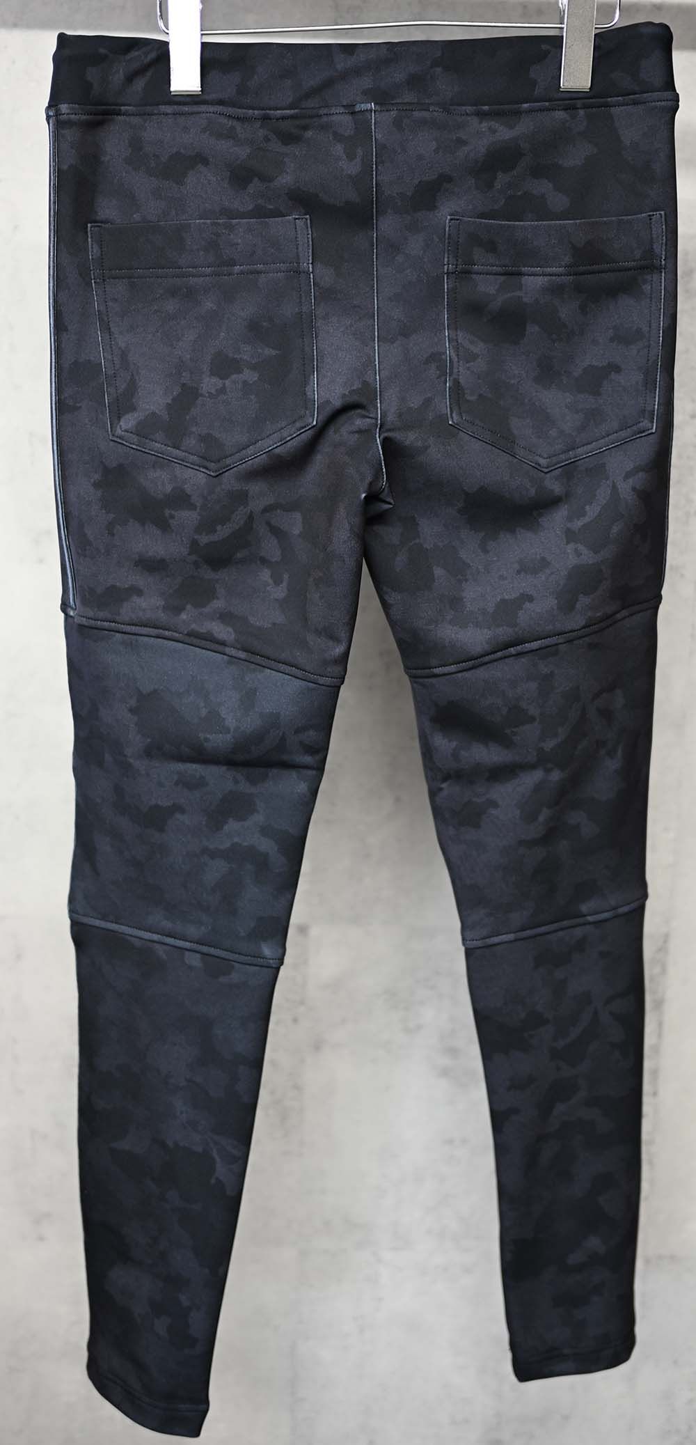 JOHNSON LINE HEAT PT / 【定番商品】 裏ボアフリース ハイブリットジャージー ラインパンツ ブラックカモ
