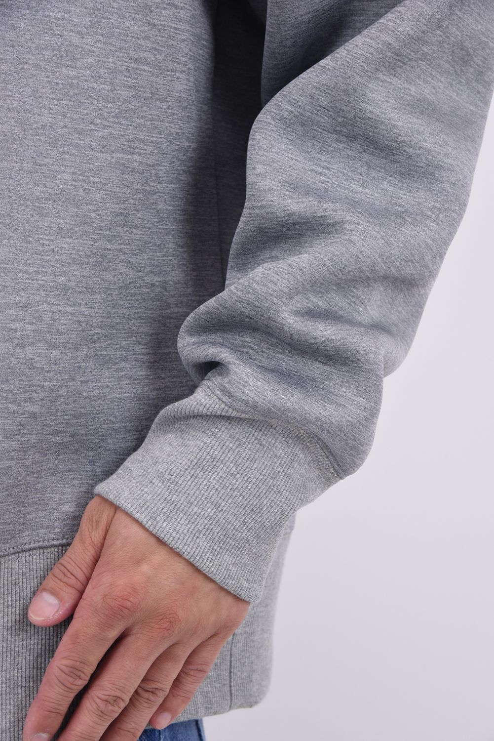 HD NOTHING drop trainer / ダンボール素材 メッセージロゴプリント ルーズフィット トレーナー グレー
