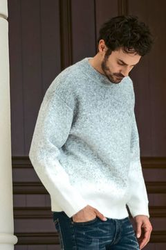 GRADIENT CREW KNIT / グラディエント クルー ニット ホワイト