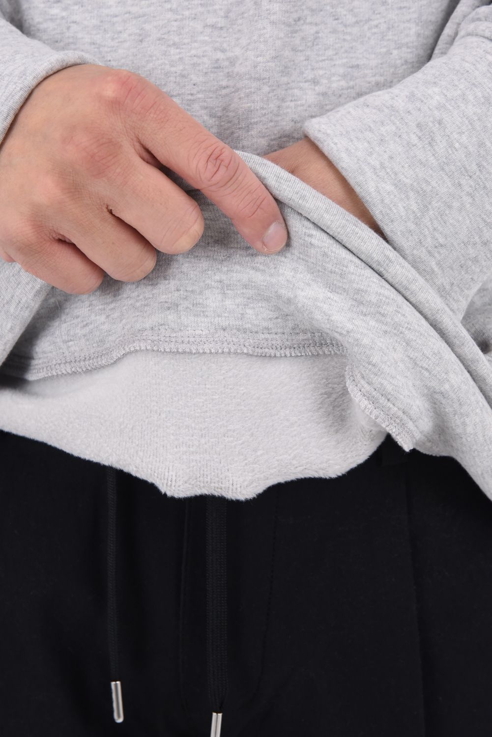 RC CHENILE VELOURS FLEECE DORP TRAINER / サガラ刺繍ワッペン 裏起毛 ルーズトレーナー グレー