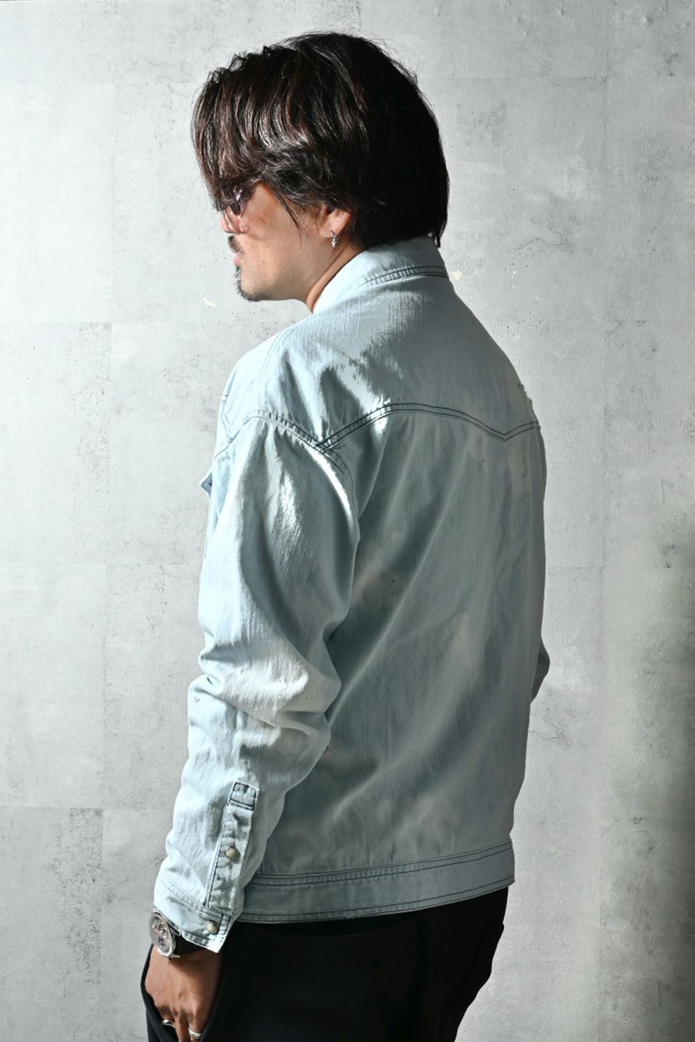 WESTAN JK / ヴィンテージダンガリー生地 ウエスタンシャツジャケット (ライトインディゴ) (3月中旬入荷予定) ※オーダー締切12/13(土)17:00