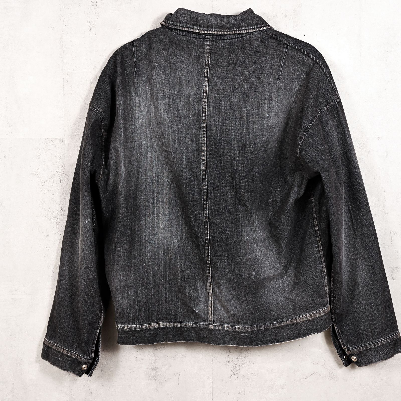LDENIM AG flight jk / ダンガリー素材 デニムシャツジャケット (ブラックユーズド) (8月中旬入荷予定) ※オーダー締切:5月23日(土)17時