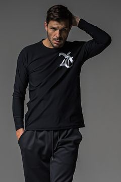RC nylon longsleave Tee / RCロゴ ナイロン ロングスリーブTシャツ ブラック/ホワイト
