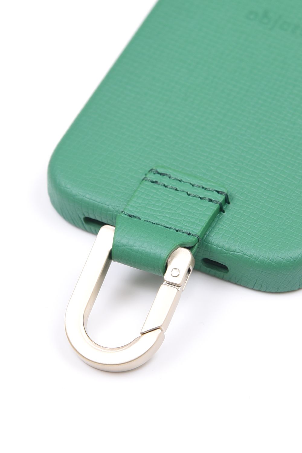 CARABINER-CASE / カラビナ付 iPhone レザーケース (ジョリーグリーン)