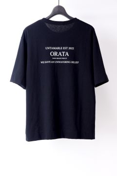 vintage crew T / メッセージロゴ クルーネック Tシャツ ブラック