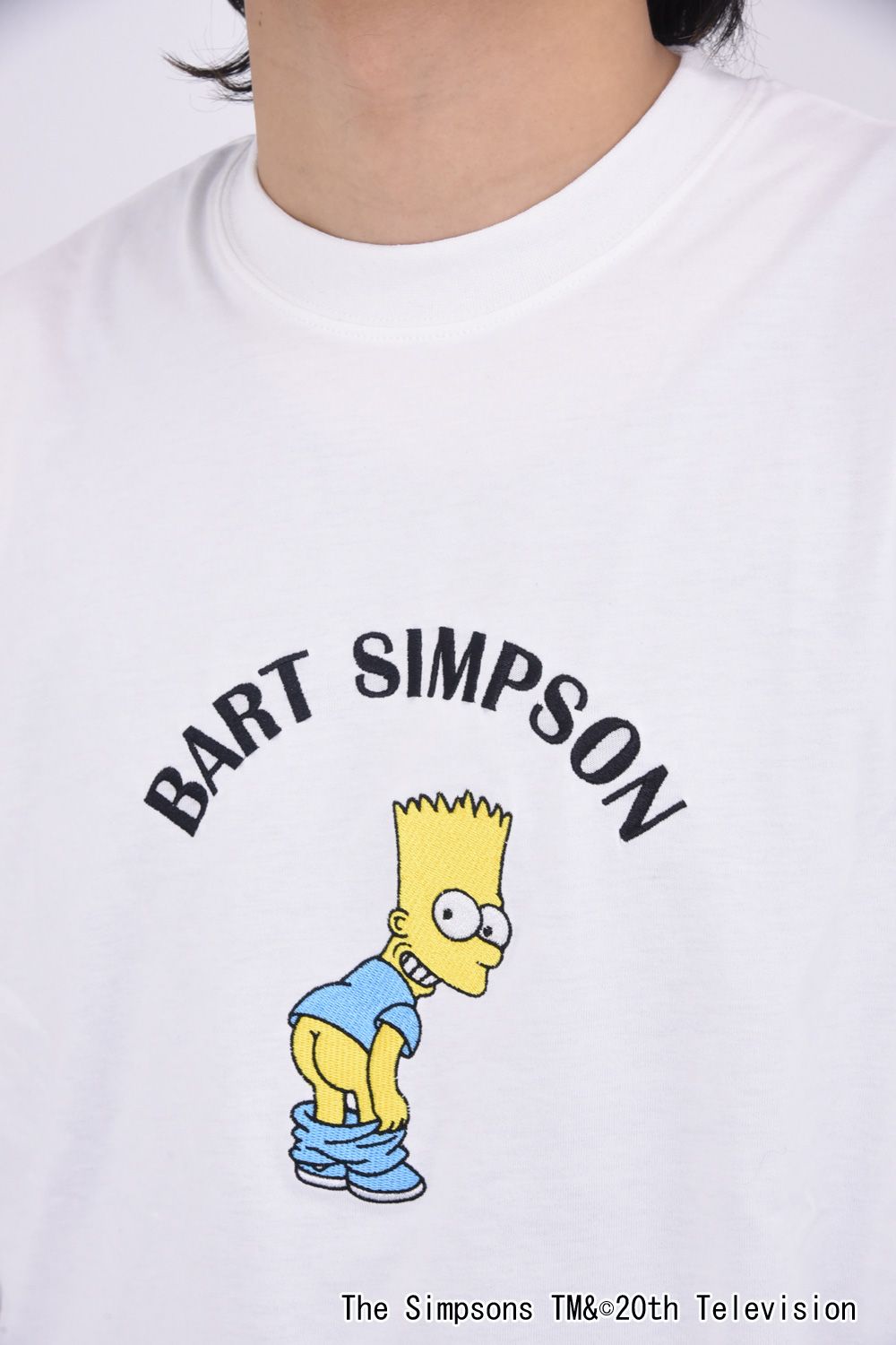 BART SIMPSON LONG T-SHIRT / シンプソンズプリント ロング Tシャツ (ホワイト)