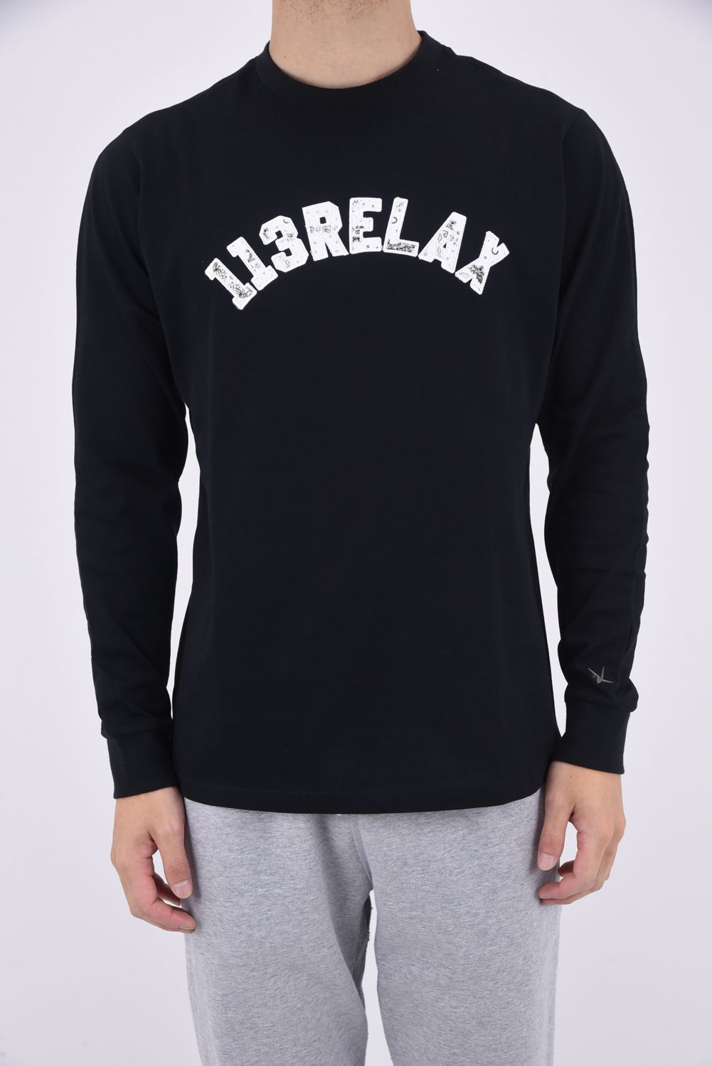 PAISLEY LOGO LONG T-SHIRT / ペイズリーロゴ ロングスリーブ クルーネックTシャツ ブラック