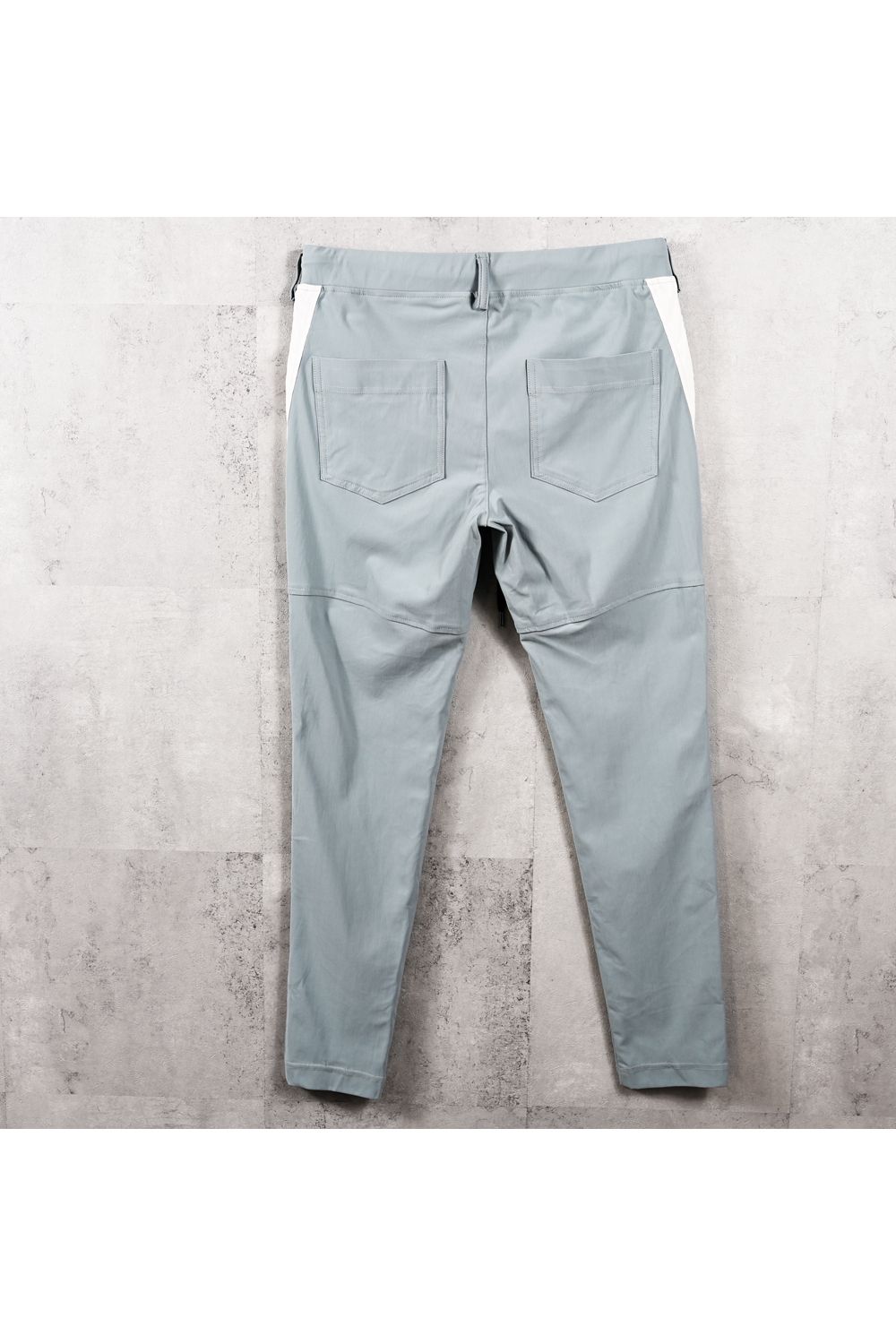 TYLER NYLON PANTS / ストレッチナイロン サイドライン タイトテーパード イージーパンツ (アクア) (5月中旬頃入荷予定) ※オーダー締切:2月15日(日)18時