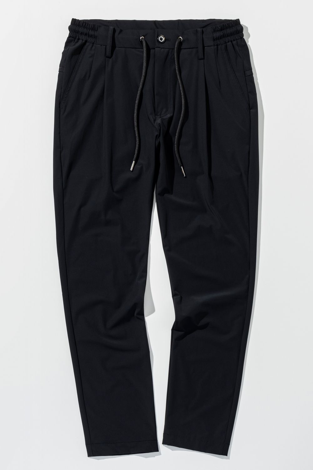 【26SS】 GLEN CHECK NYLON SLACKS / グレンチェック イージースラックス (ブラック) (2月上旬入荷予定)