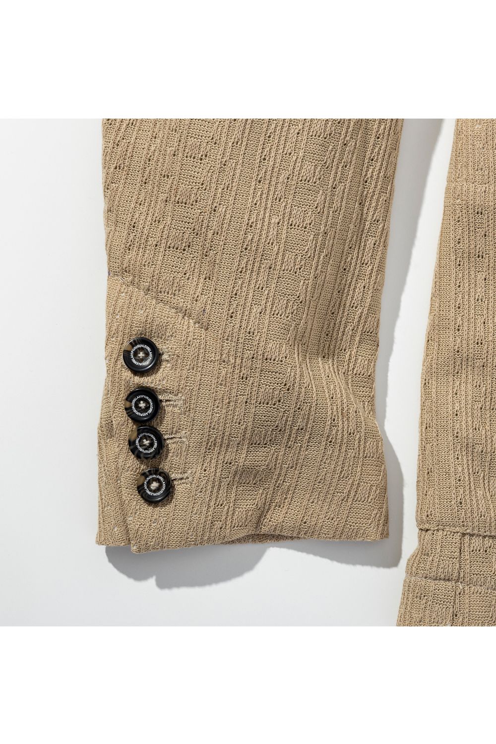 【26SS】 LINEN TOUCH JACQUARD JACKET / リネンタッチ テーラードシングルジャケット (ベージュ) (2月中旬入荷予定)