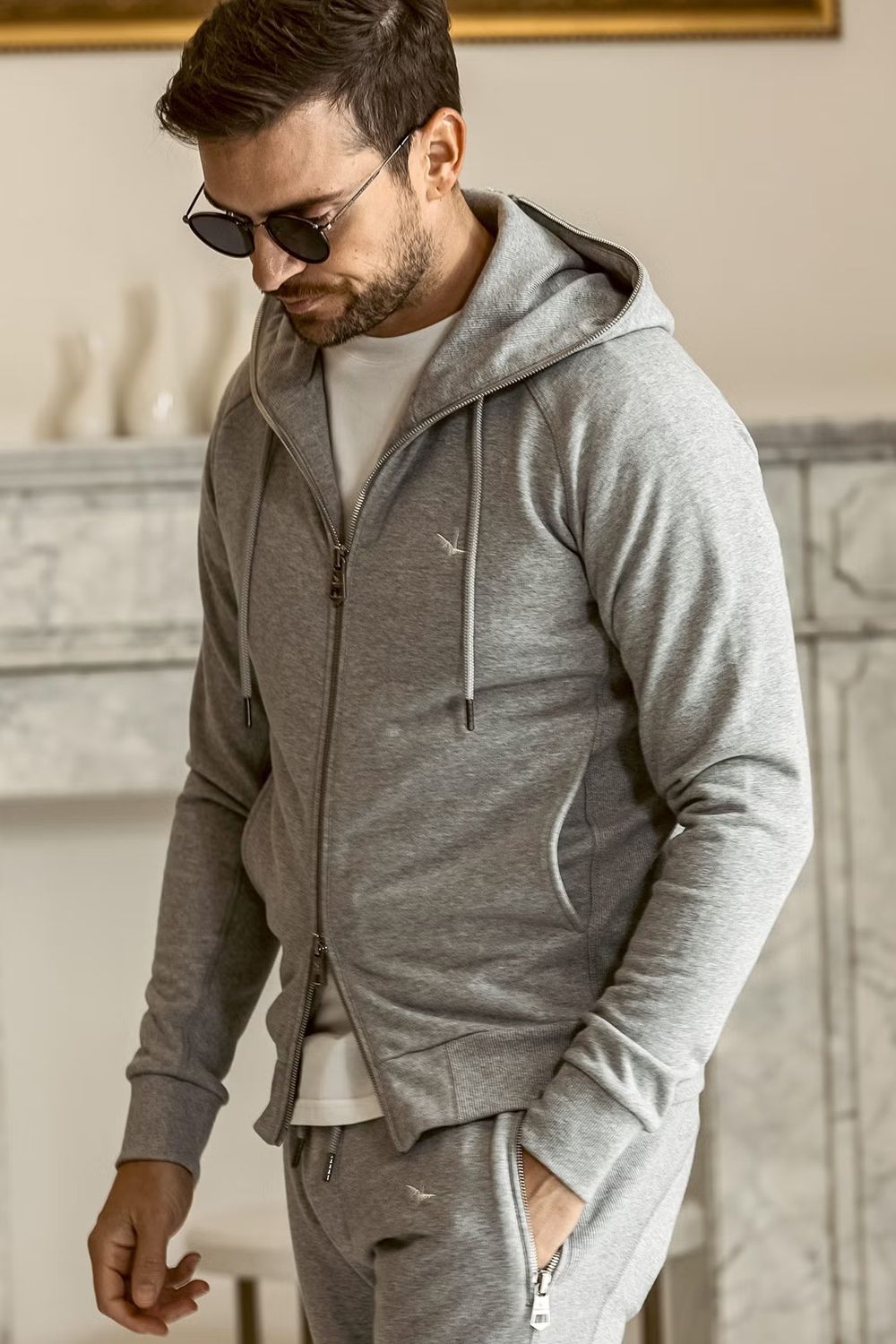 【26SS】 LUXURIOUS ZIP HOODIE / メタルファスナー ジップパーカー (グレー)