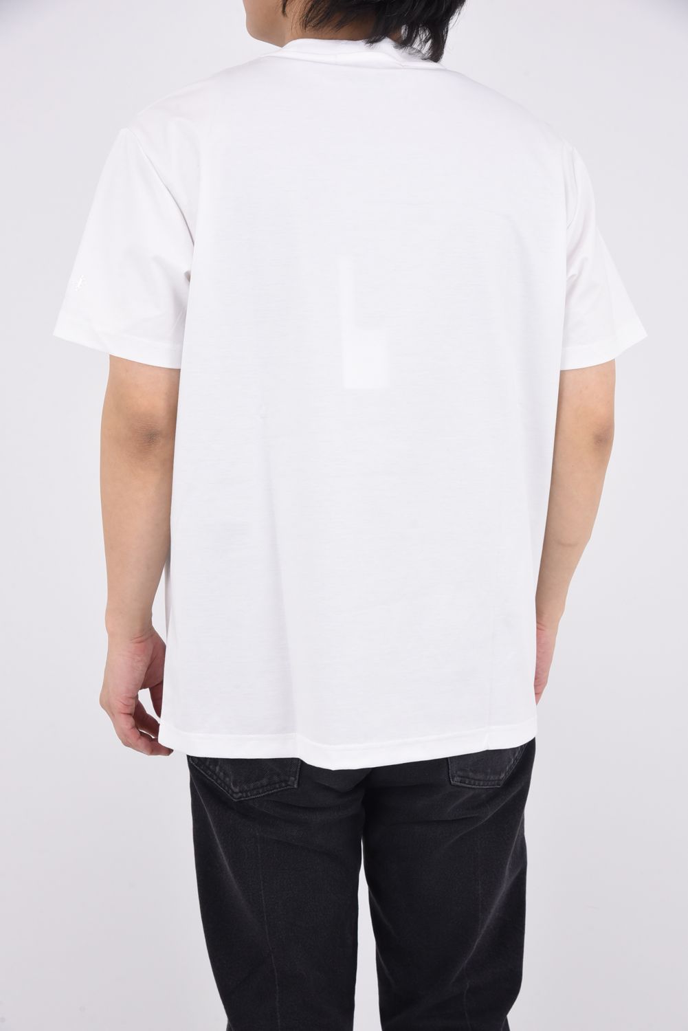 RISTEN (リステン) / 刺繍風ブランドロゴ クルーネック Tシャツ ホワイト